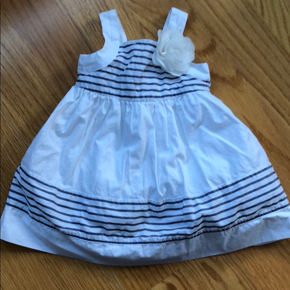 Janie and Jack white and grey dress